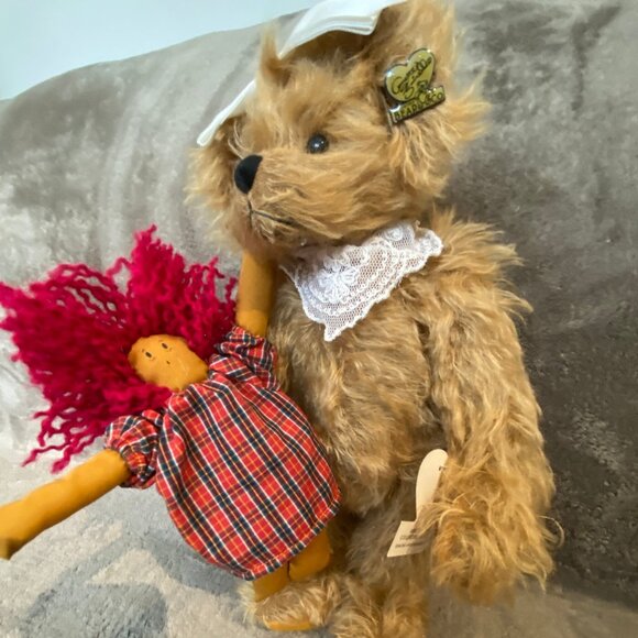 Annette Funicello Bear Co. Collectible Jointed 12” Mohair Bear Ginger & Spice - Picture 11 of 13